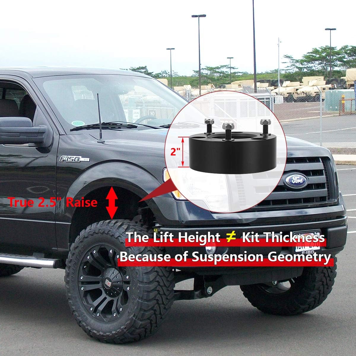 LCGP 2.5-2.5 inch Front Leveling Lift Kit Fit For Ford F150 2WD/4WD 2004-2020