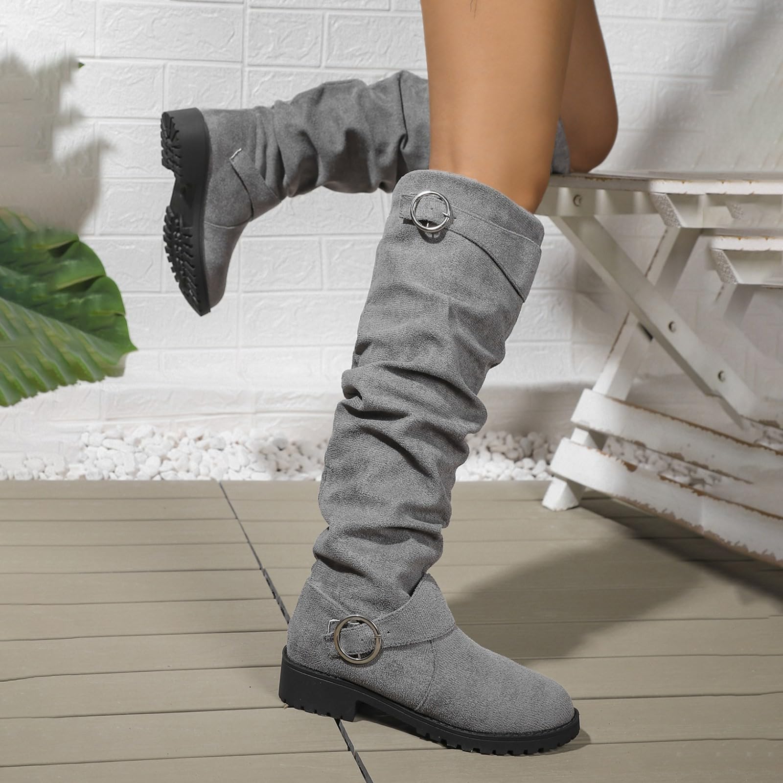 Générique Boots Femme Bottes Chaudes Femme Bottine Hiver Mollet Large Cavalieres Chaussures Pieds Larges Chaussure Botte Equitation Boots Cuir Et Fourrées Bottines Cuissardes Confortable Plates pour
