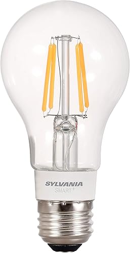 Miniatura 2 de LEDVANCE Sylvania Smart+ Bluetooth - Bombilla LED A19 de filamento transparente, color blanco suave, compatible con Alexa, Apple HomeKit y Google