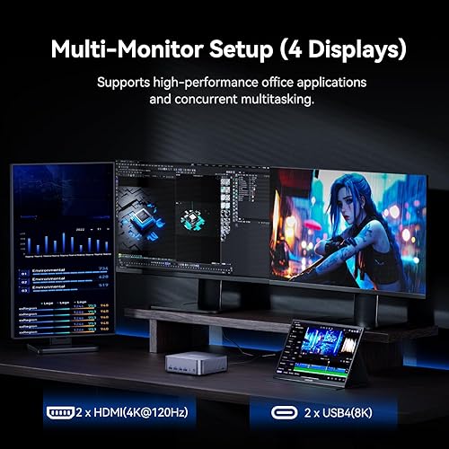 Vista 7 de GEEKOM Mini PC GT1 Mega AI con Intel Ultra 9 185H de 14ª generación, DDR5 de 16 GB (hasta 96 GB), SSD NVMe de 1 TB, mini computadora de escritorio