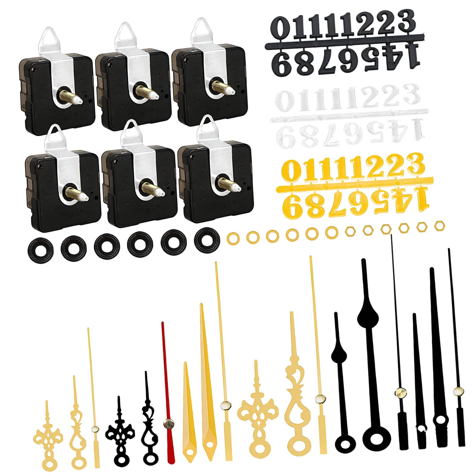 Buxuaaaa Clock Movement Parts Replacement Quiet Battery Operated Repair Set Clock Mechanism Set