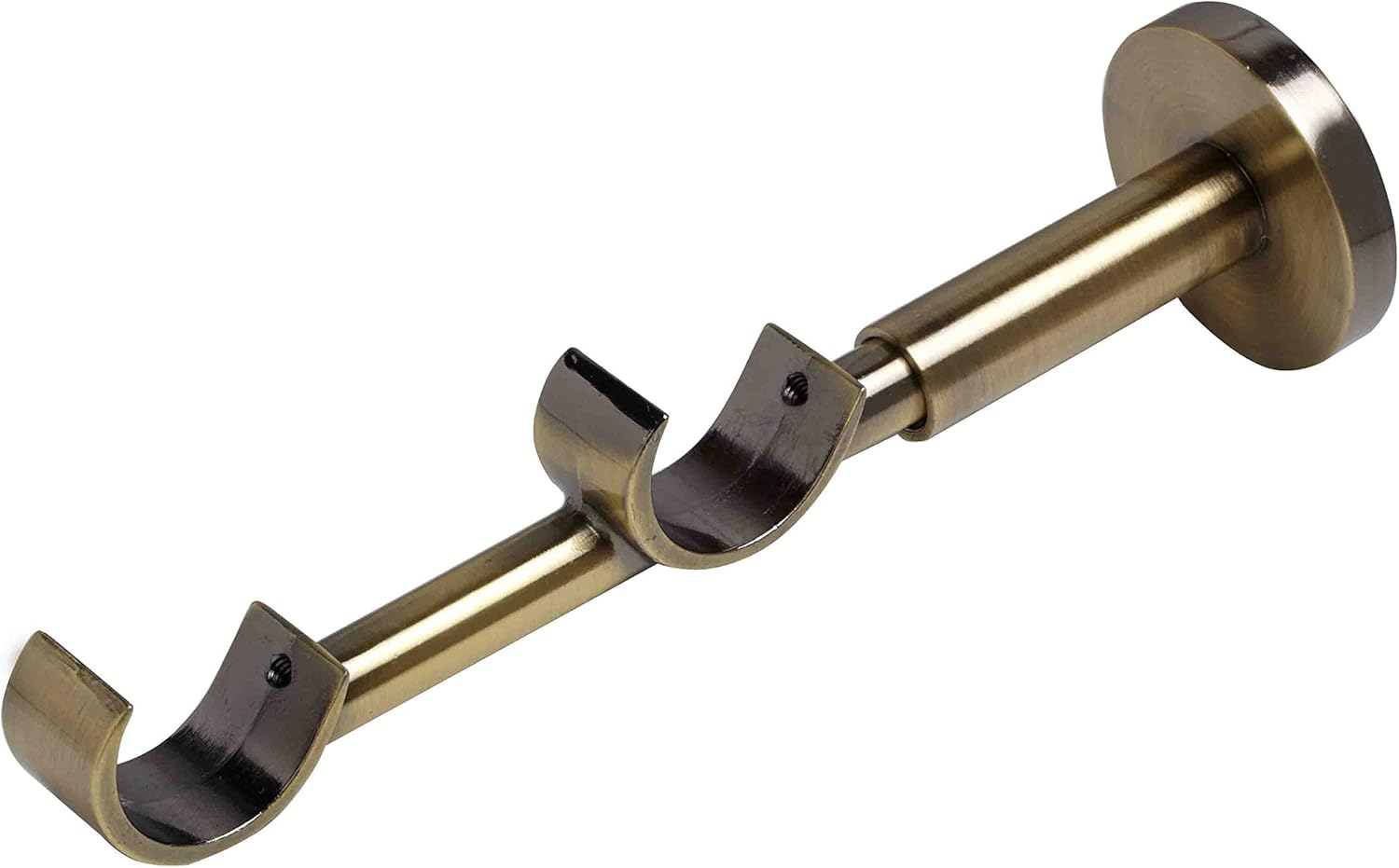 Speedy Poles Apart Double IDC 28mm Curtain Pole Support x 1 (Antique Brass)
