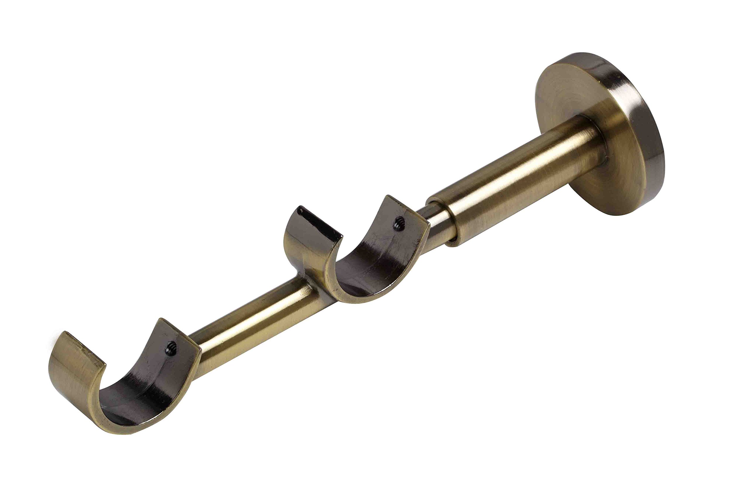 Speedy Antique Brass Poles Apart Double Idc Bracket 28Mm Curtain Pole Support X 1 (Antique Brass)