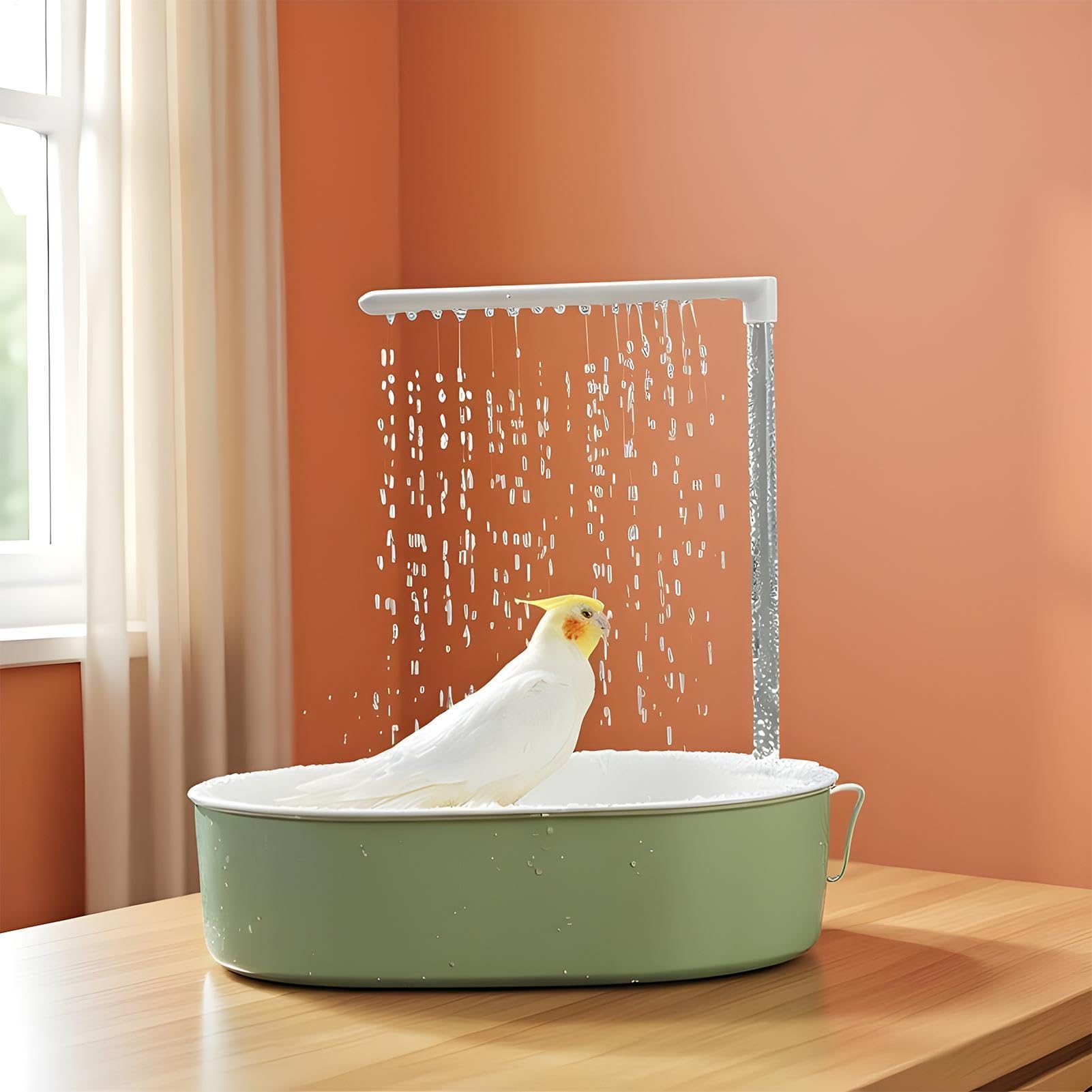 Automatische Vogeltränke Automatisches Becken mit fließendem Wasser | Mit Pumpe sowie fließendem Wasser als Badeplatz für Haustiervögel Für Kleine Und Mittlere Käfige Sowie Für Den Außenbereich,