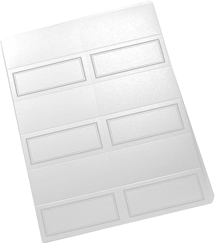 Miniatura 3 de Tarjetas de lugar imprimibles de doble línea, color plateado (elige color), juego de 60 (10 hojas), impresoras láser y de inyección de tinta, bodas,