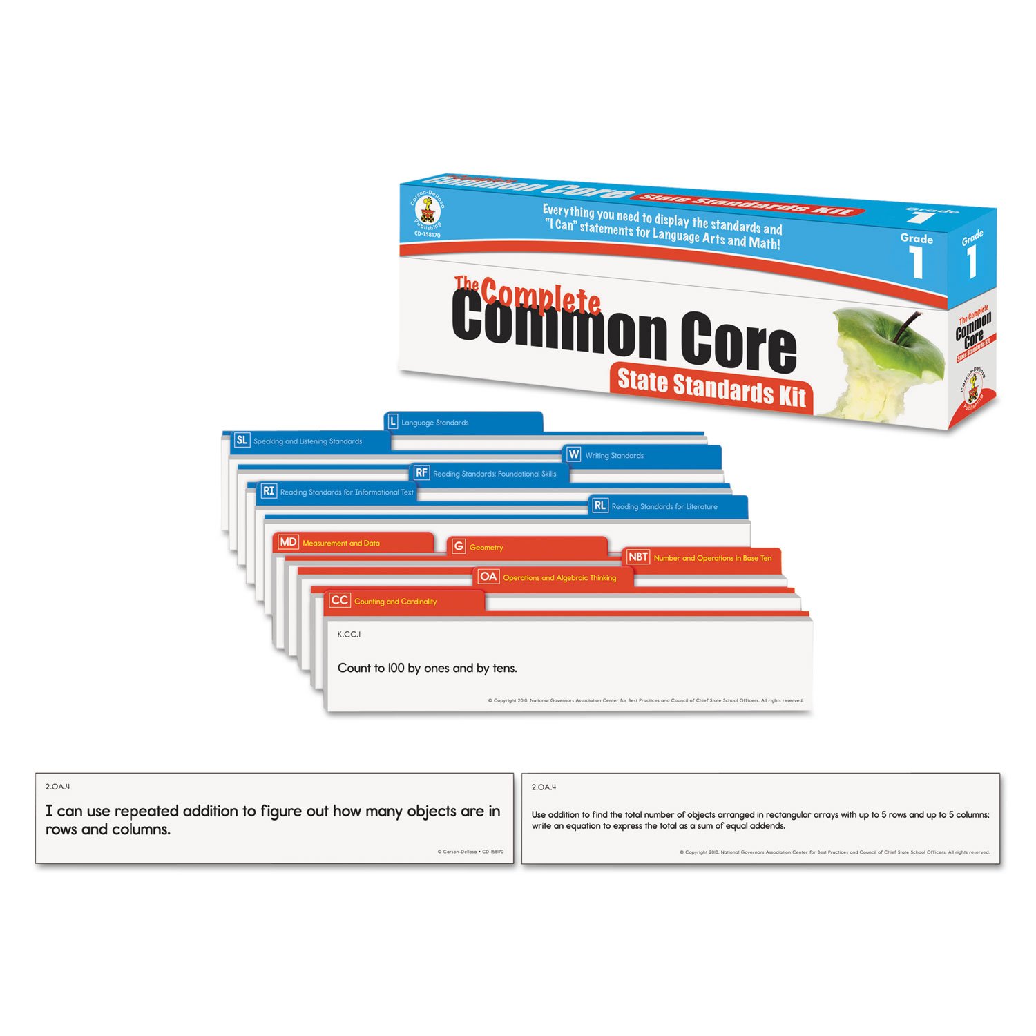 Carson Dellosa The Complete Common Core State Standards Kit Pocket Chart Cards 