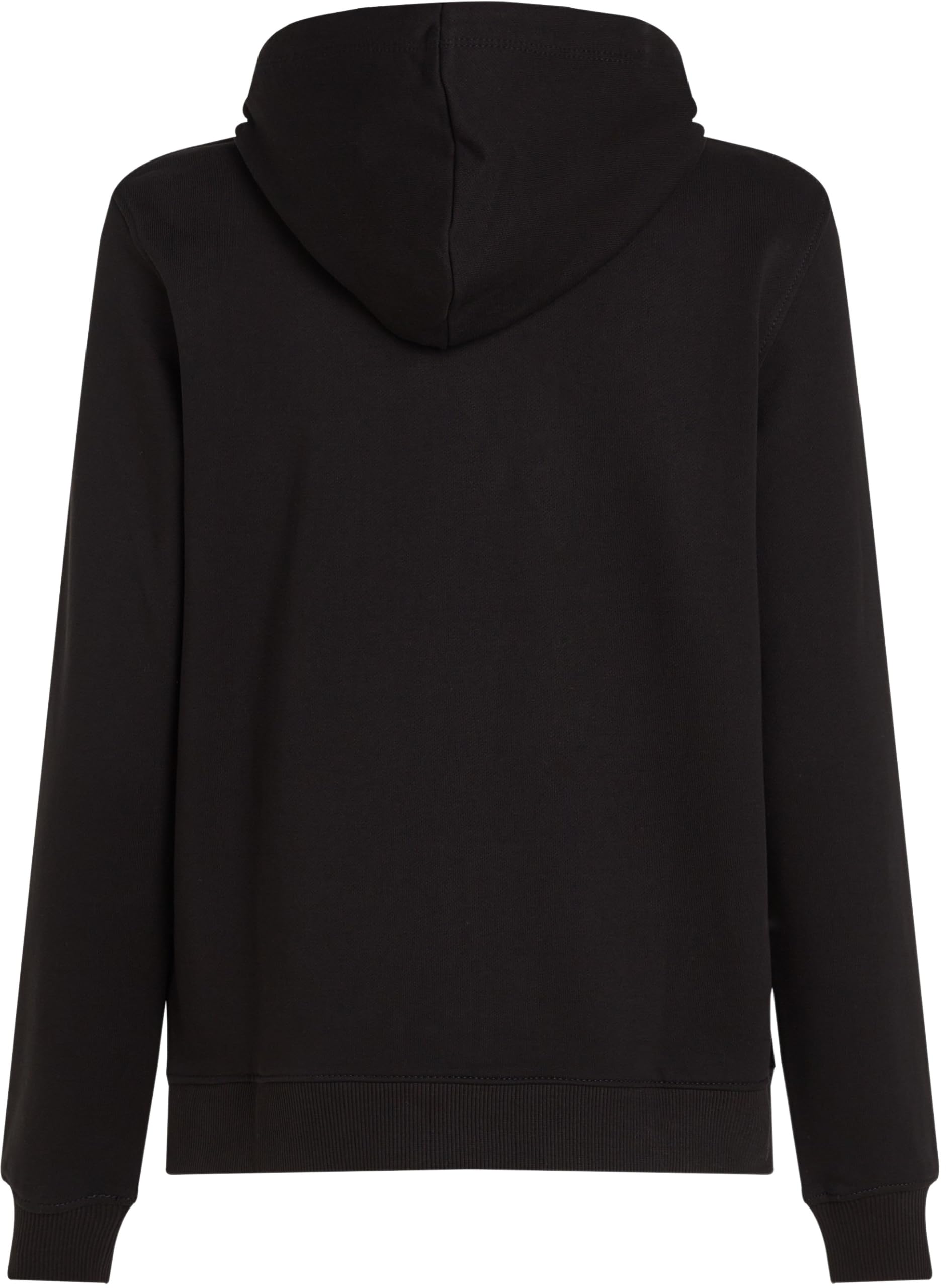 Calvin Klein Jeans Damska WEVEN LABEL REGULAR HOODIE J20J225085 Pulower Bluza z kapturem, Czarna (Ck Black), 3XL, Czarny (Ck Black), 3XL duże rozmiary