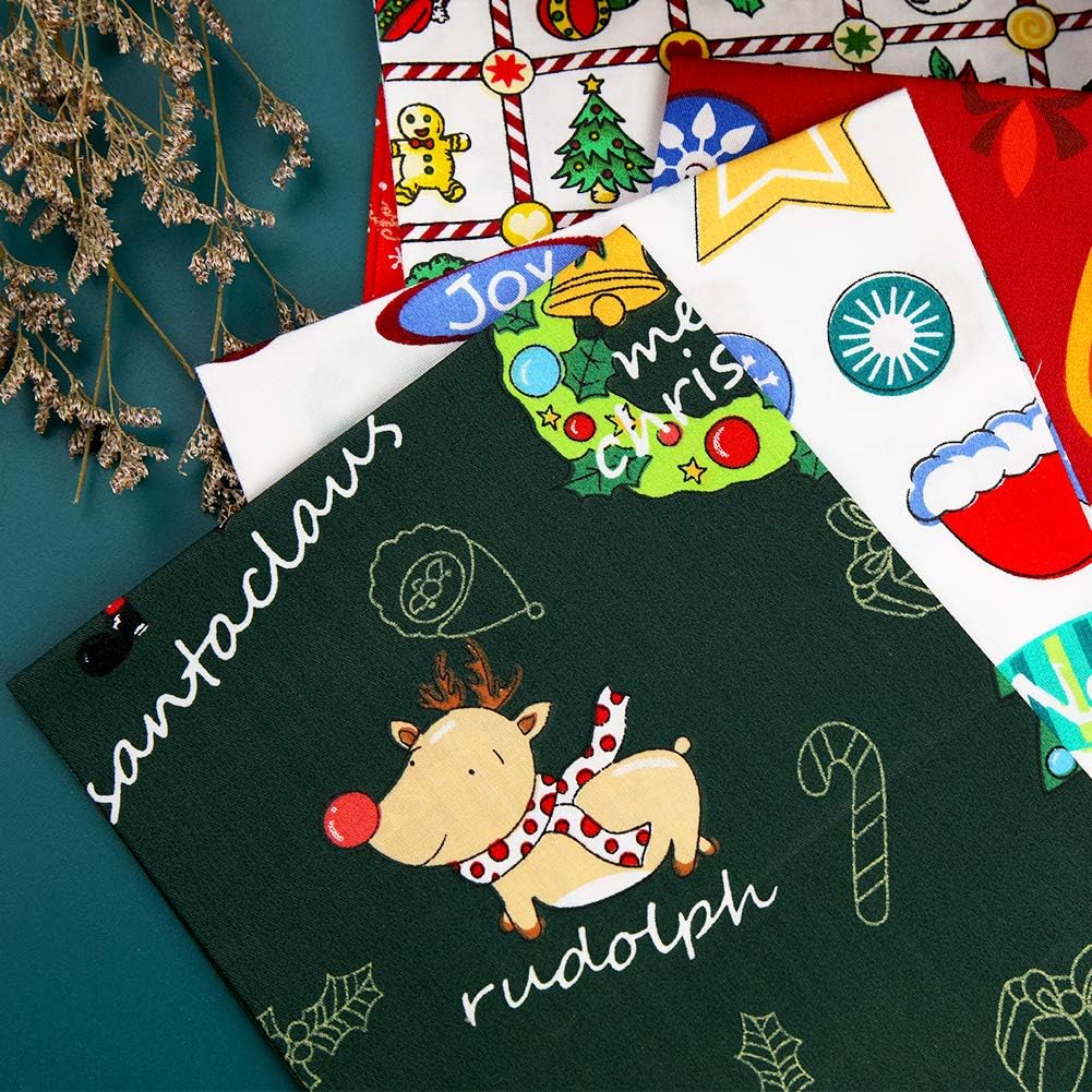 12 Pieces Cotton Fabric Bundle Sewing Square Patchwork Precut Fabric Patchwork Floral Printed Squares for DIY(15.7 x 19.6 Inch/40 x 50 cm)