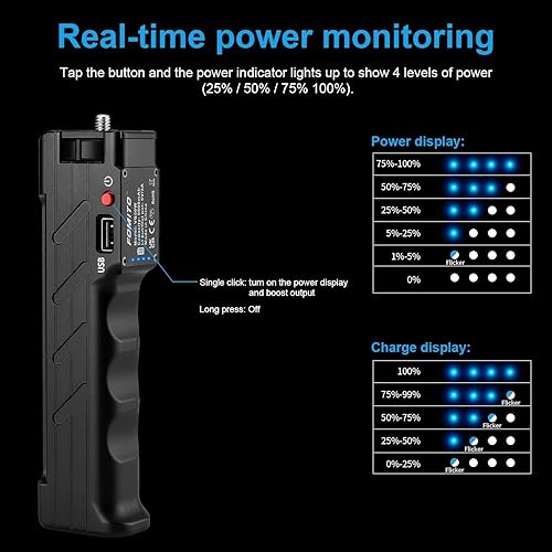 Miniatura 2 de FOMITO Agarre de batería multifuncional para cámara réflex digital, teléfono celular, bolsillo Osmo, para GoPro 10/9/8/7/6