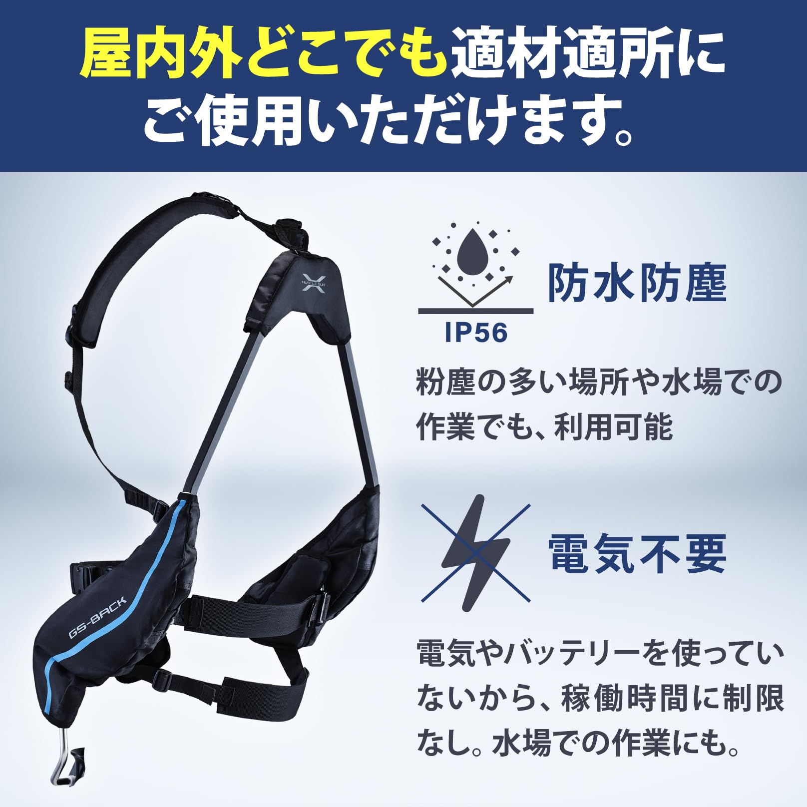 Amazon.co.jp: マッスルスーツ GS-BACK 外骨格型アシストスーツ 補助力
