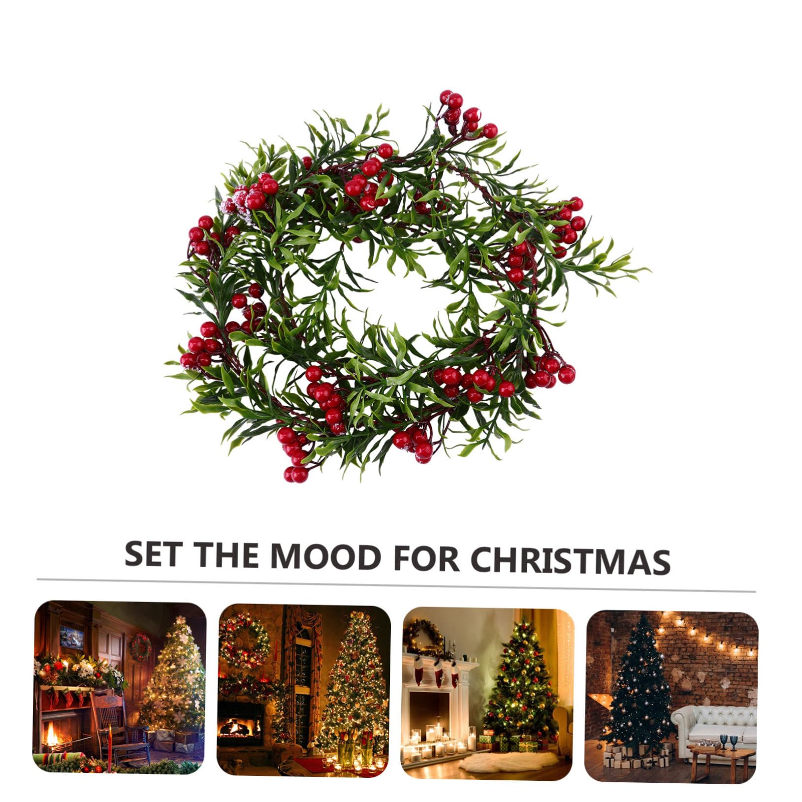 TOPBATHY 3 Piezas bastón de Navidad decoración de botín de Mimbre de Navidad Guirnalda de otoño Decoraciones navideñas Artificial Plants Mimbre Decorativo ratán de Falsas PVC