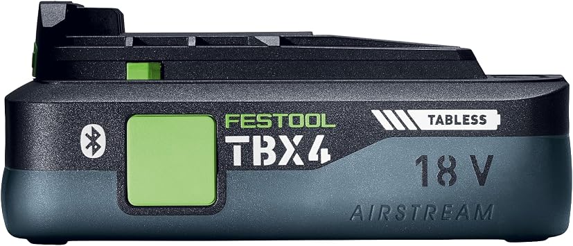 Festool 578745 BP 18 TBX 4 C-ASI 18V 4.0Ah Tabless Battery Pack | Bluetooth Li-Ion Battery with Airstream Cooling, Fast Charging & High-Performance Power