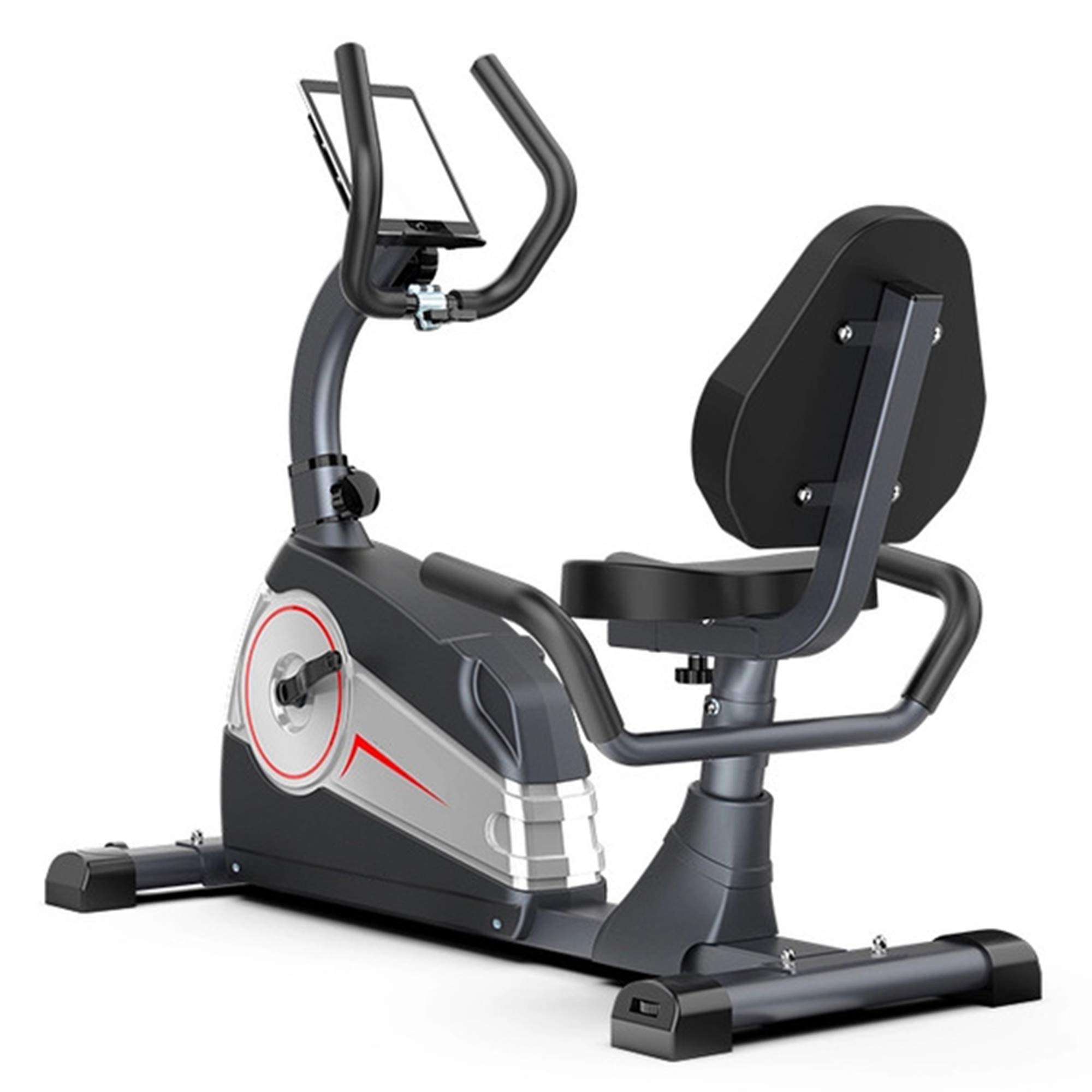 Leżący rower treningowy – regulowane siedzenie, poziomy oporu i uchwyt na telefon do treningu cardio w domu lub biurze