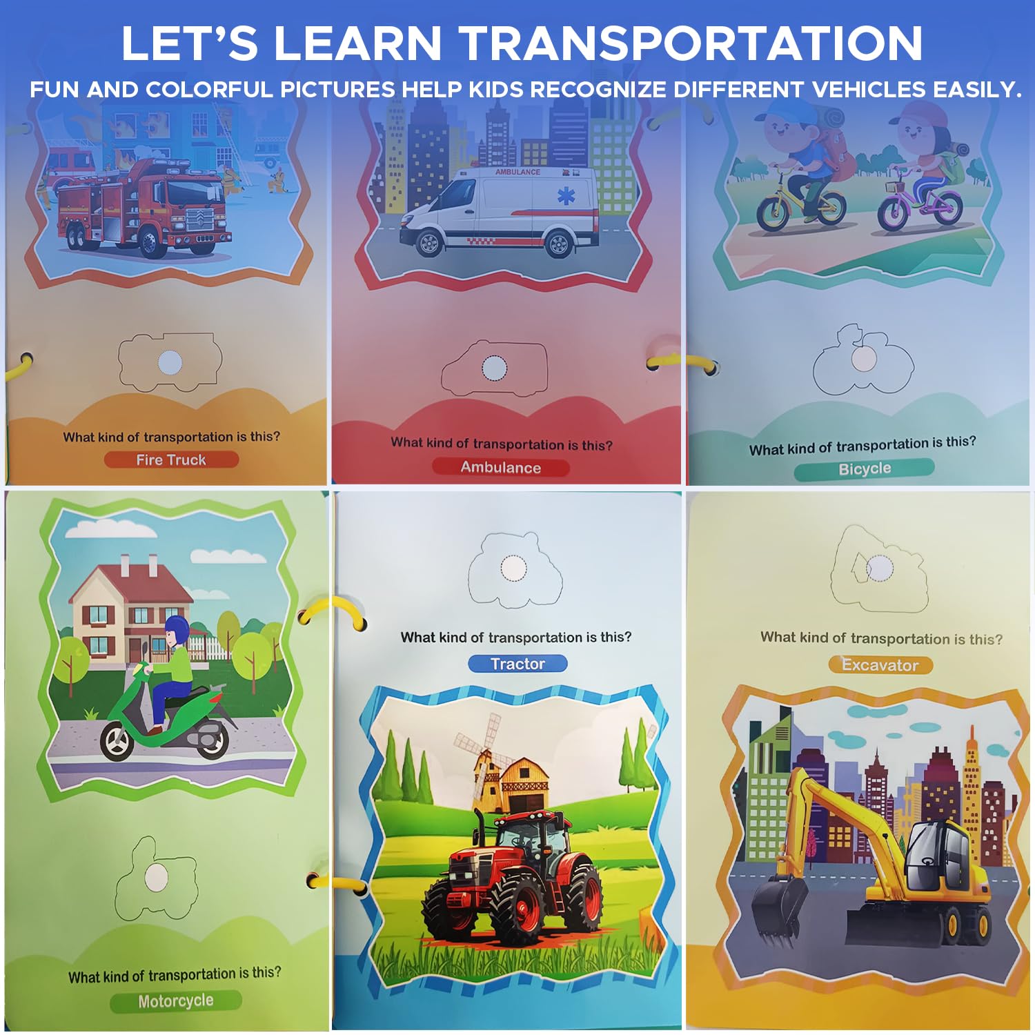 NHR Interactive Musical Vehicles Educational Phonetic Learning Book for Kids, DIY Point Reading Audio Book, Smart Learning Toy for Toddlers & Preschoolers (2+ Years) 4