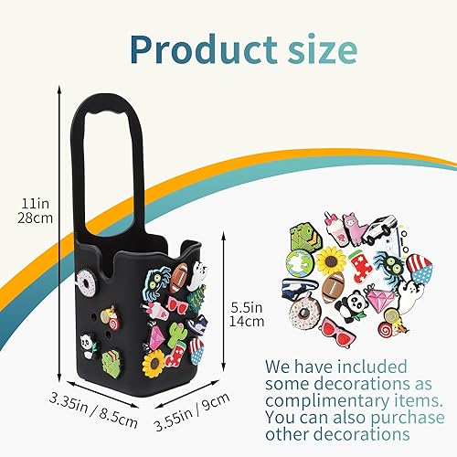 Miniatura 3 de Portavasos de silicona para cochecito, decorativo, almacenamiento versátil, se adapta a sillas de ruedas, equipaje, organizador de cocina de gran