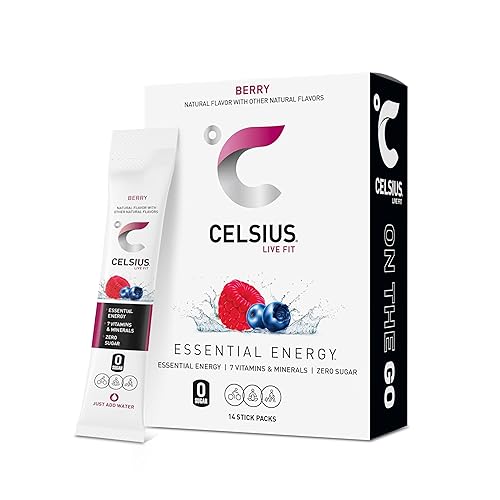Celsius Berry On-The-Go 14 paquetes, 3.08 oz