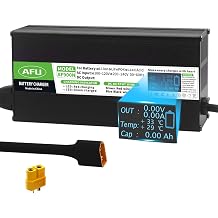 54.6V 15A Battery Charger Case Safe and Durable with Charging Display Used for 13S 48V Lithium Battery Smart Charger DC Output XT60 Connector