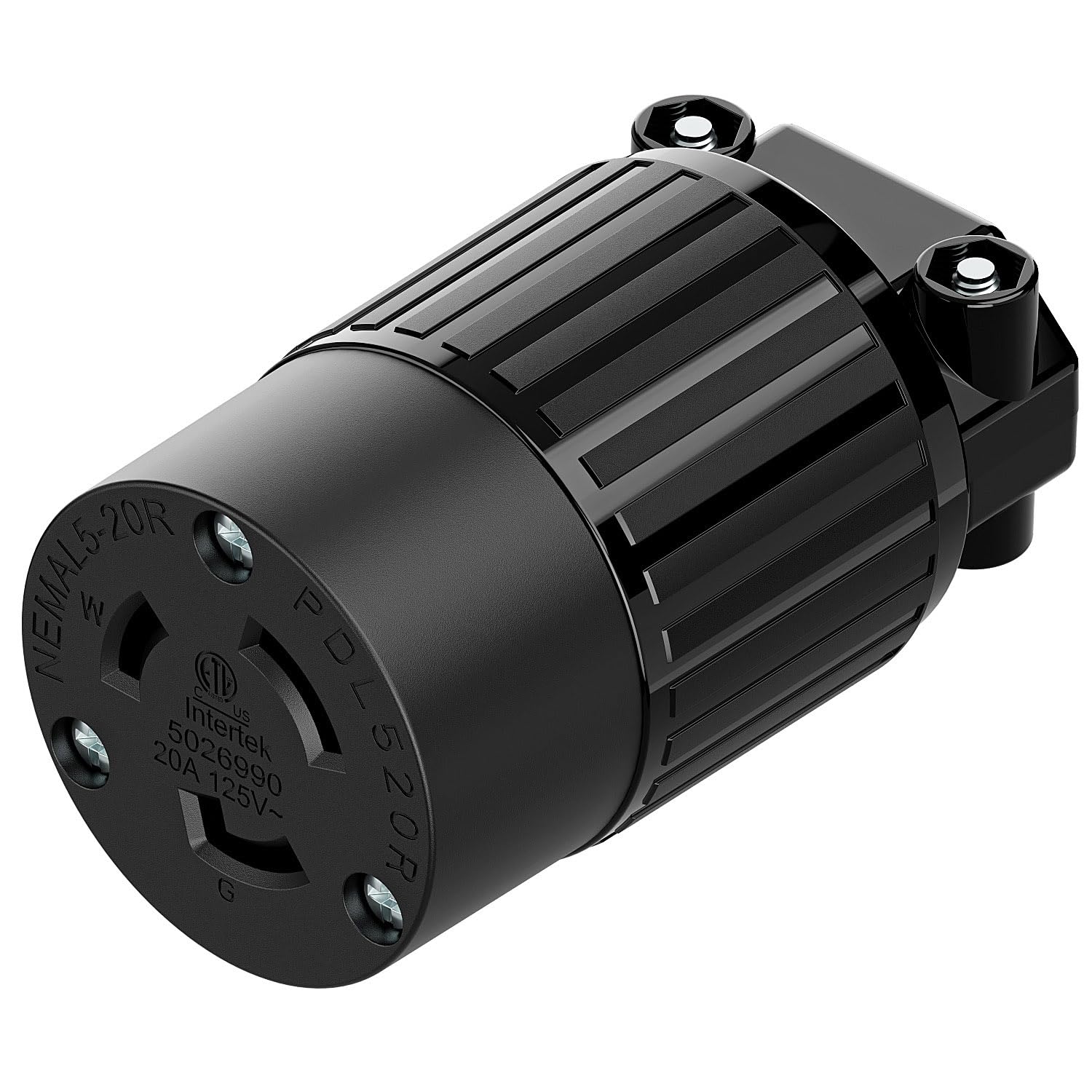 NEMA L5-20R Twist Lock Female Receptacle, ETL Certified 20A 125V