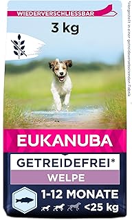 Eukanuba Welpenfutter getreidefrei mit Fisch für kleine und mittelgroße Rassen - Trockenfutter ohne Getreide für Junior Hunde, 3 kg product image