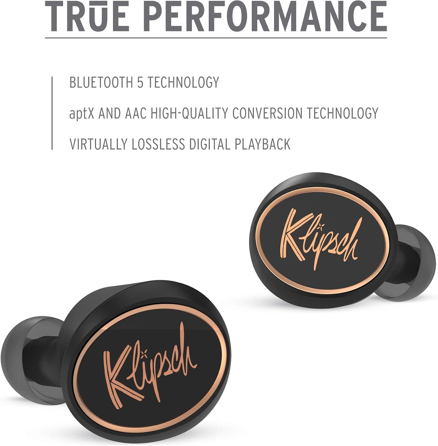 Klipsch T5 True Wireless Headphones, Silver