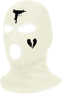 3-Hole Balaclava Face Mask Knitted Ski Mask Winter Beanie for Men Women Full Face Warm Balaclava Neck Gaiter