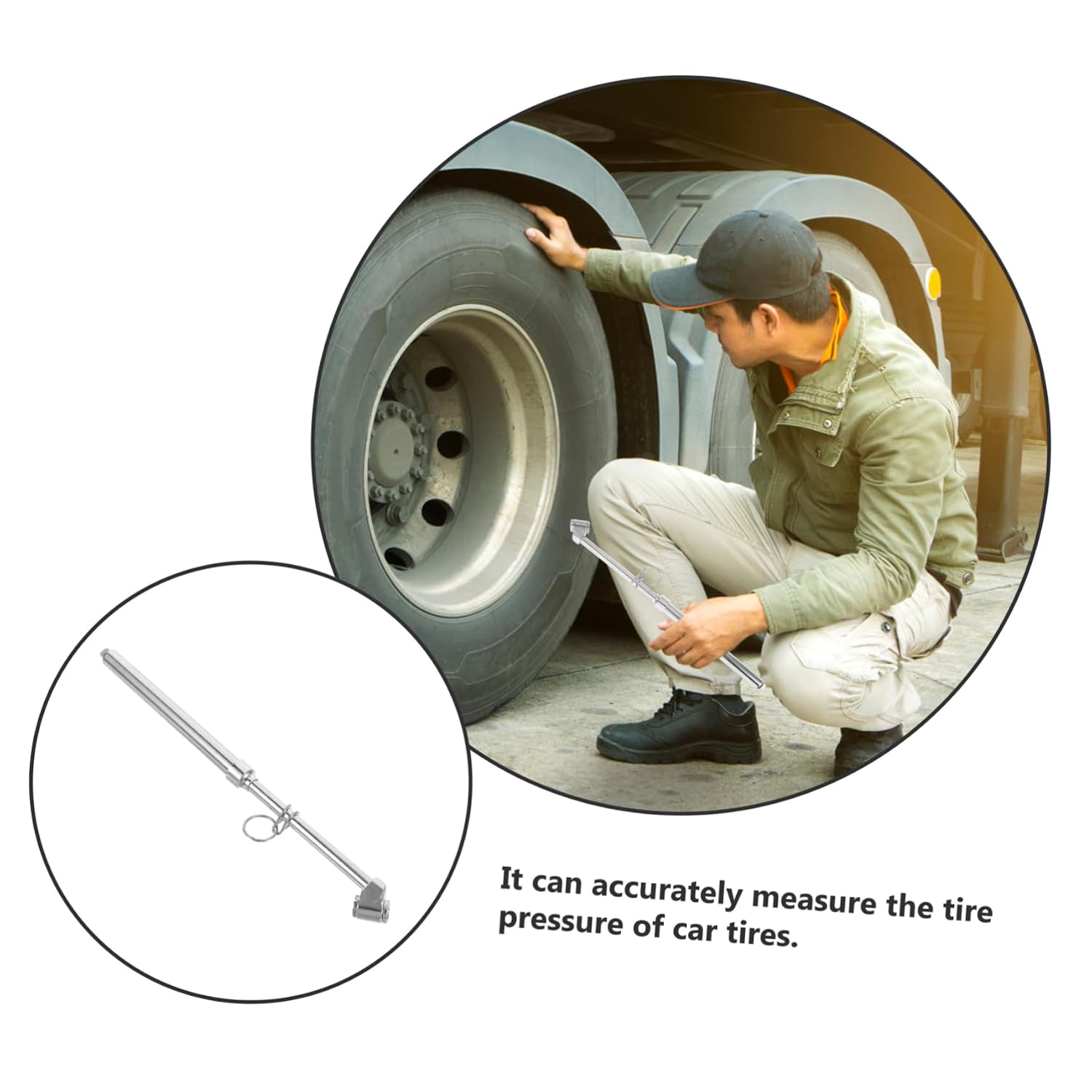 Outanaya Tire Pressure Gauge Pencil Psi Durable Car Truck Tire Pressure Tool for Accurate Measurements Compact Portable Design for Easy Storage