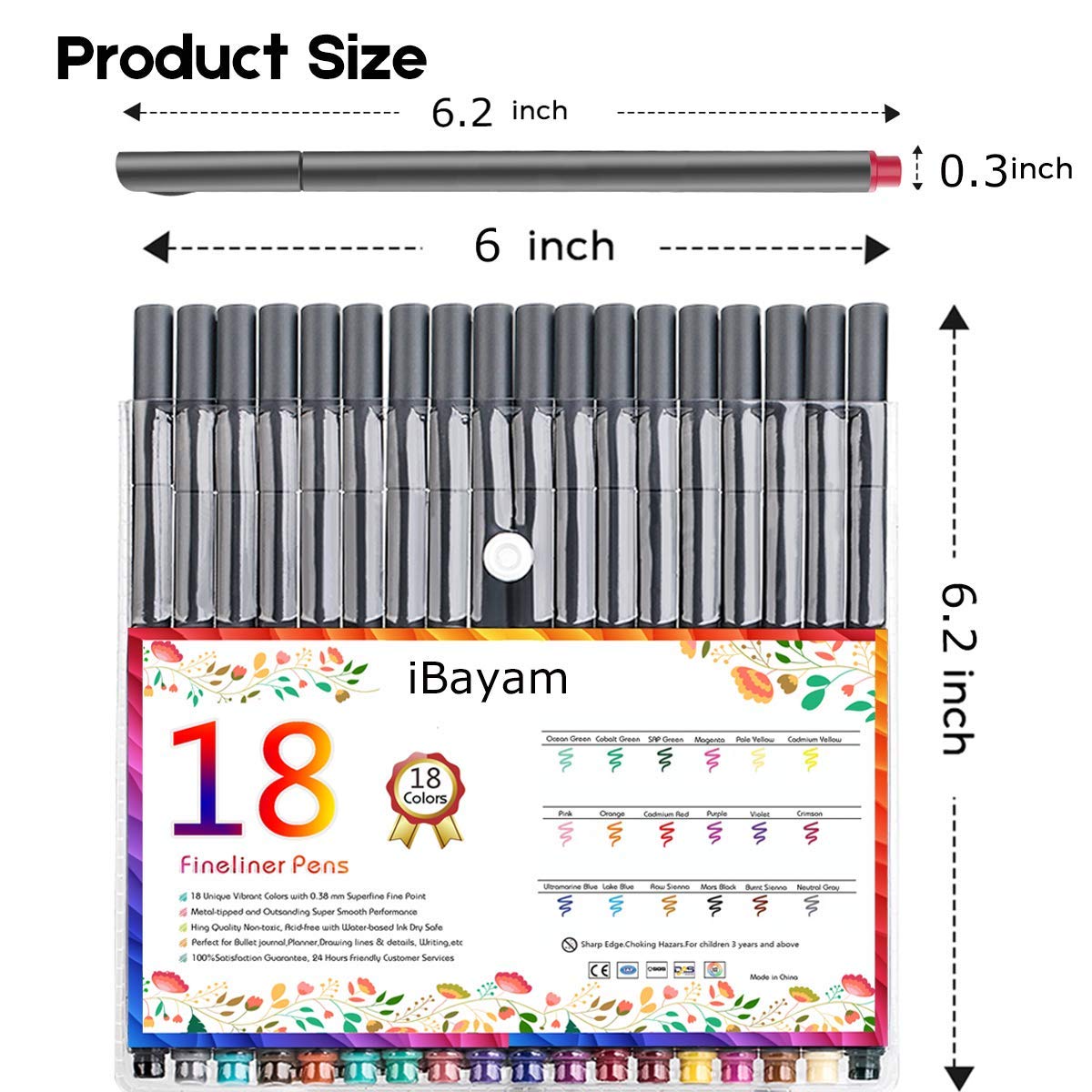 iBayam Journal Planner Pens Colored Pens Fine Point Markers Fine Tip