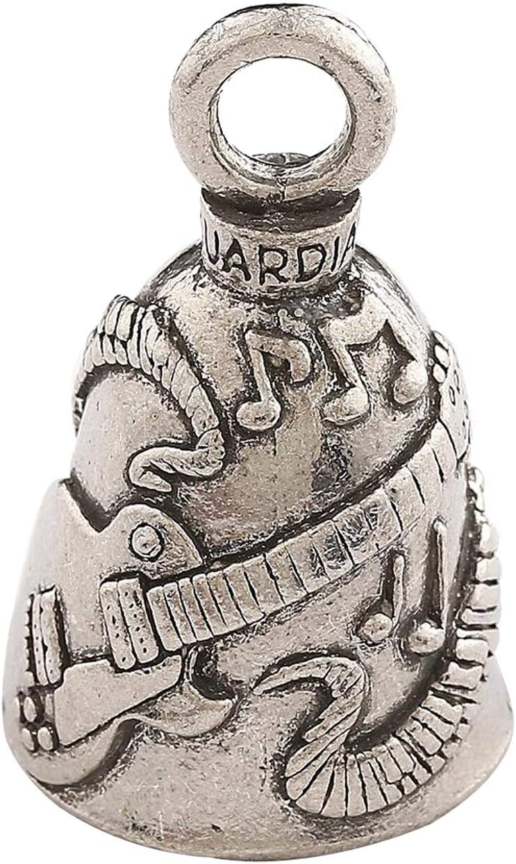 Guardian Bell Good Luck Bell w/Keyring & Black Velvet Bag | Motorcycle Bell | Lead-Free Pewter | Made in USA