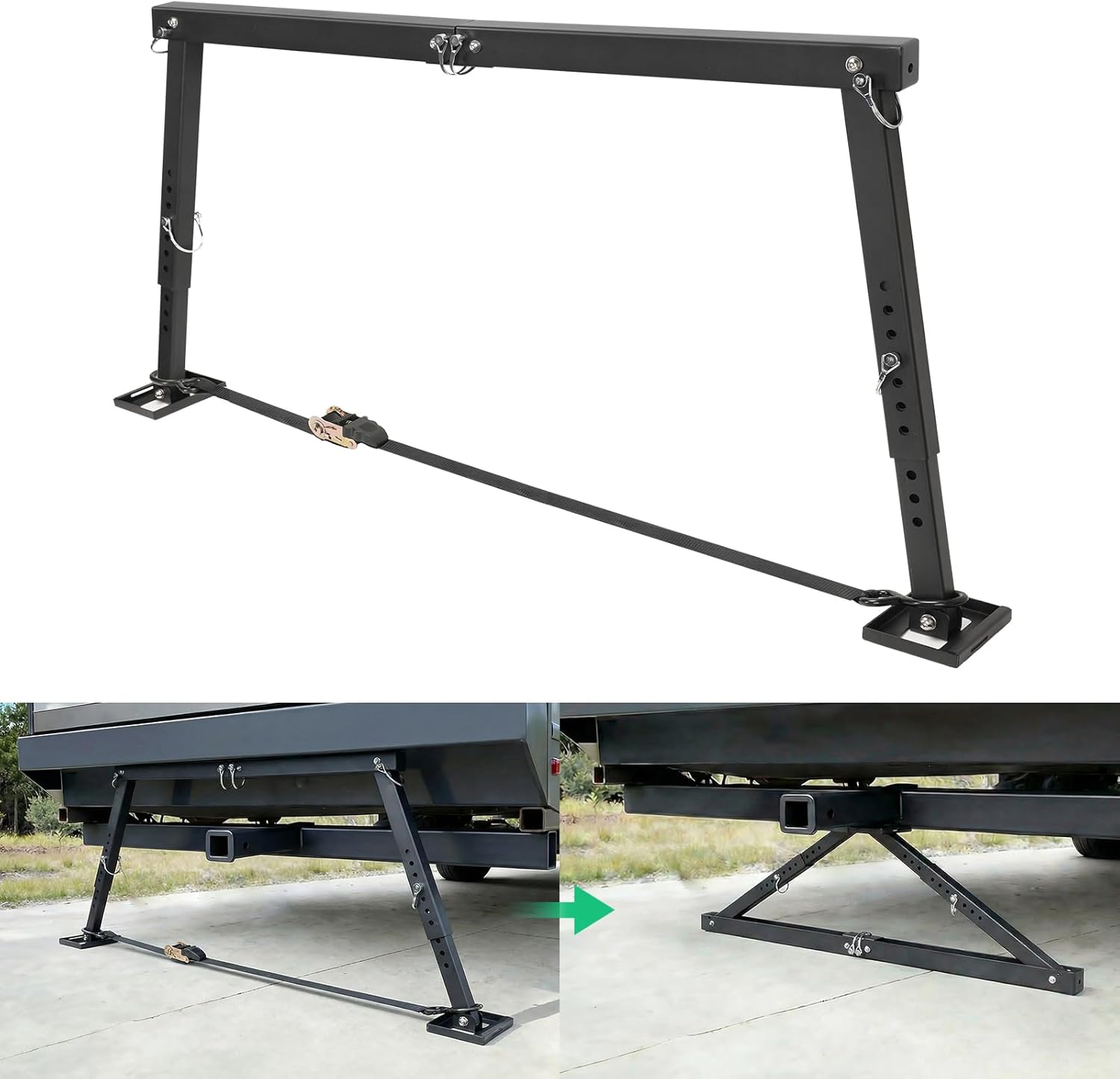 UNIONLUX RV Stabilizer Upgraded Super Heavy Duty, Reduces RV Wobble & Sway, Adjustable Shape of Load-Bearing Structure, Adjustable Height of 18.5" to 28", RV Trailer Accessories & Camper Essentials