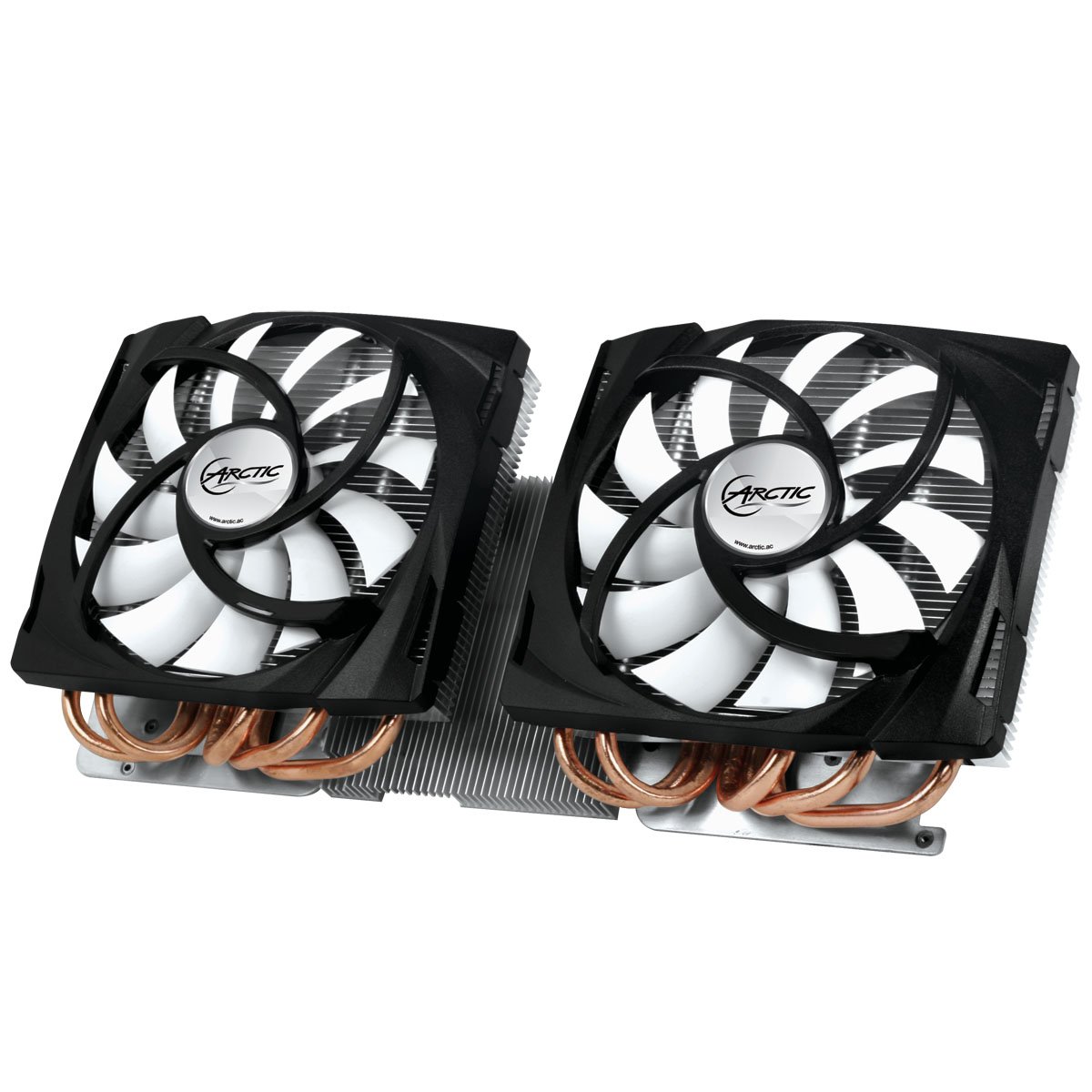 Arctic Cooling Accelero Twin Turbo 6990 - Ventilador de tarjetas gráficas (1500 RPM, 12 cm), negro y blanco