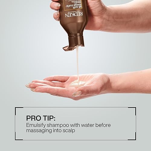 Vista 4 de Redken Champú All Soft Mega Curls Para cabello rizado y rizado Champú sin sulfato Para cabello rizado y rizado Nutre y suaviza el cabello