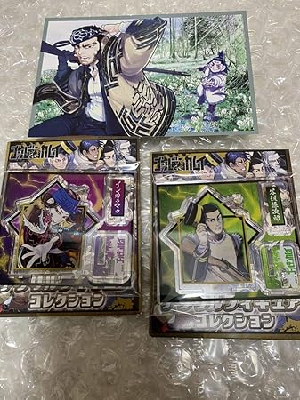 Amazon ゴールデンカムイ ジャンプフェスタ アクリルフィギュアコレクション ポストカード セット 谷垣 インカラマッ アクリルスタンド ポストカード 絵柄付はがき 文房具 オフィス用品