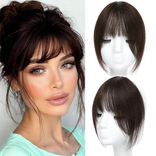 Clip in Bangs,100% Real Human Hair French Fake Bangs Hair