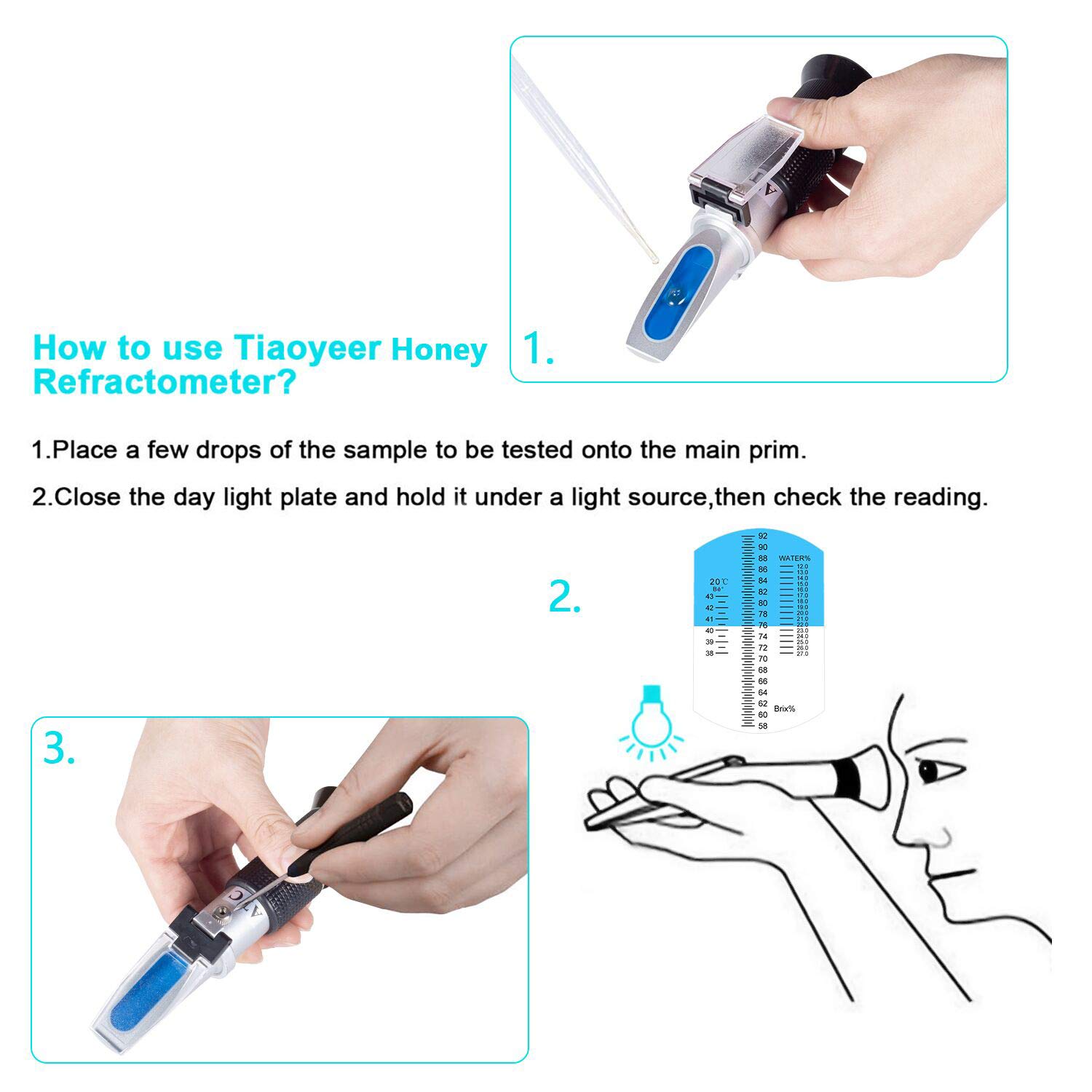 Honey Refractometer - Measure Sugar & Moisture -3
