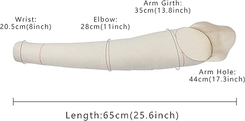 Miniatura 2 de DE-LIANG Dress Form's - Brazos de costura con patrón para hombres, brazos de algodón suave para hombre y adulto, para maniquí de cuerpo completo,