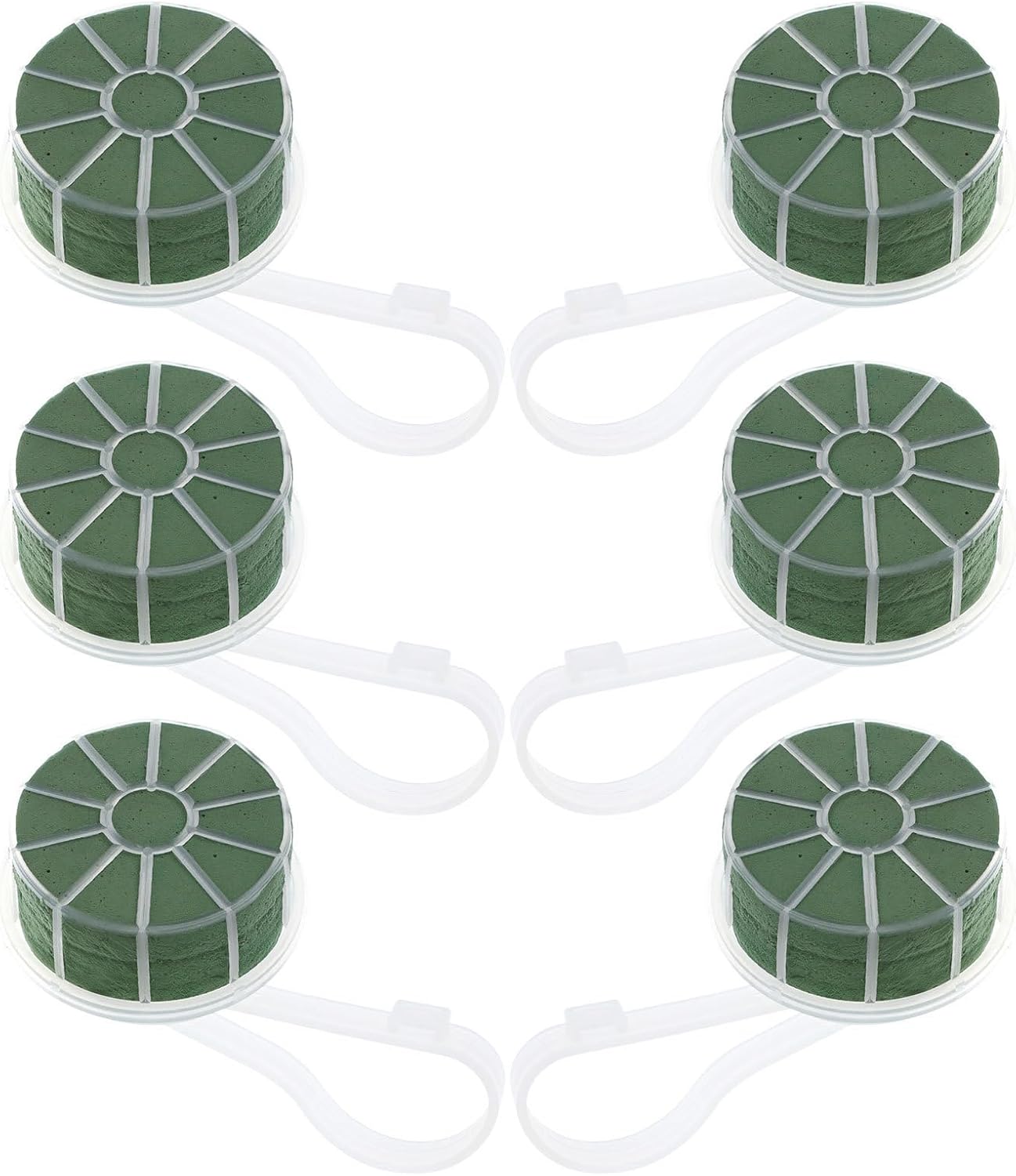PAMINGONO 6pcs Wedding Bouquet Holder Plastic Floral Cage Frame Lightweight Comfortable Bouquet Handle Grip Support for Artificial and Fresh Flowers Easy Assembly for Indoor and Outdoor