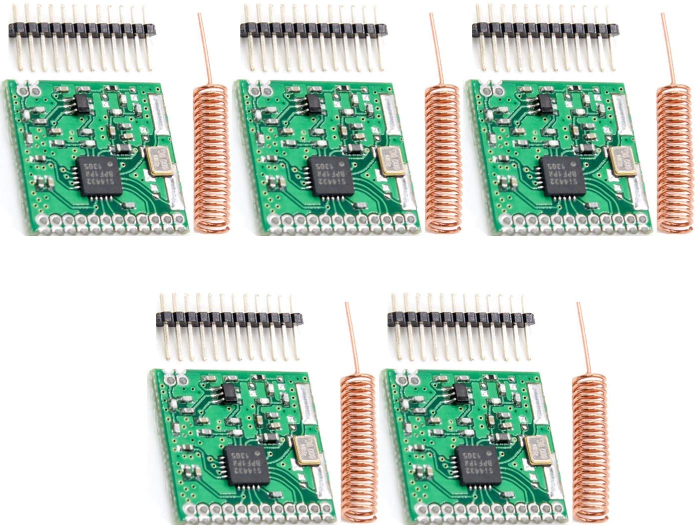 2 Modules Sans Fil SI4432 470MHz/433MHz Portée 1000m - Neufs - Communication Radio