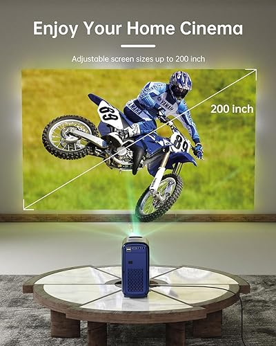 Miniatura 7 de Mini proyector de película Bluetooth portátil HISION 1080P 4K Proyector de TV para el hogar al aire libre 8500L HD video LED proyectores juegos,