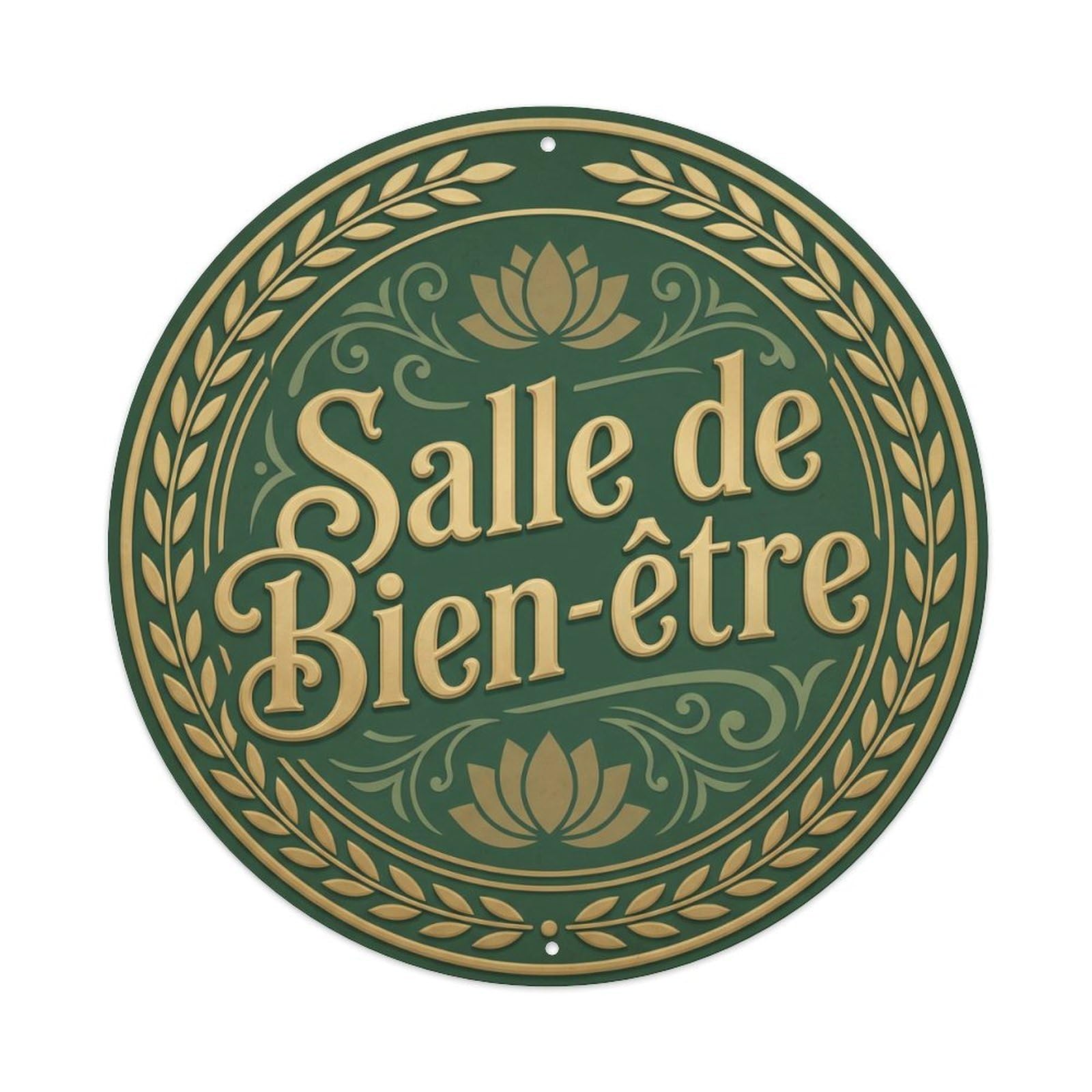 Metal Tin Sign Vintage Salle De Bien-être Text