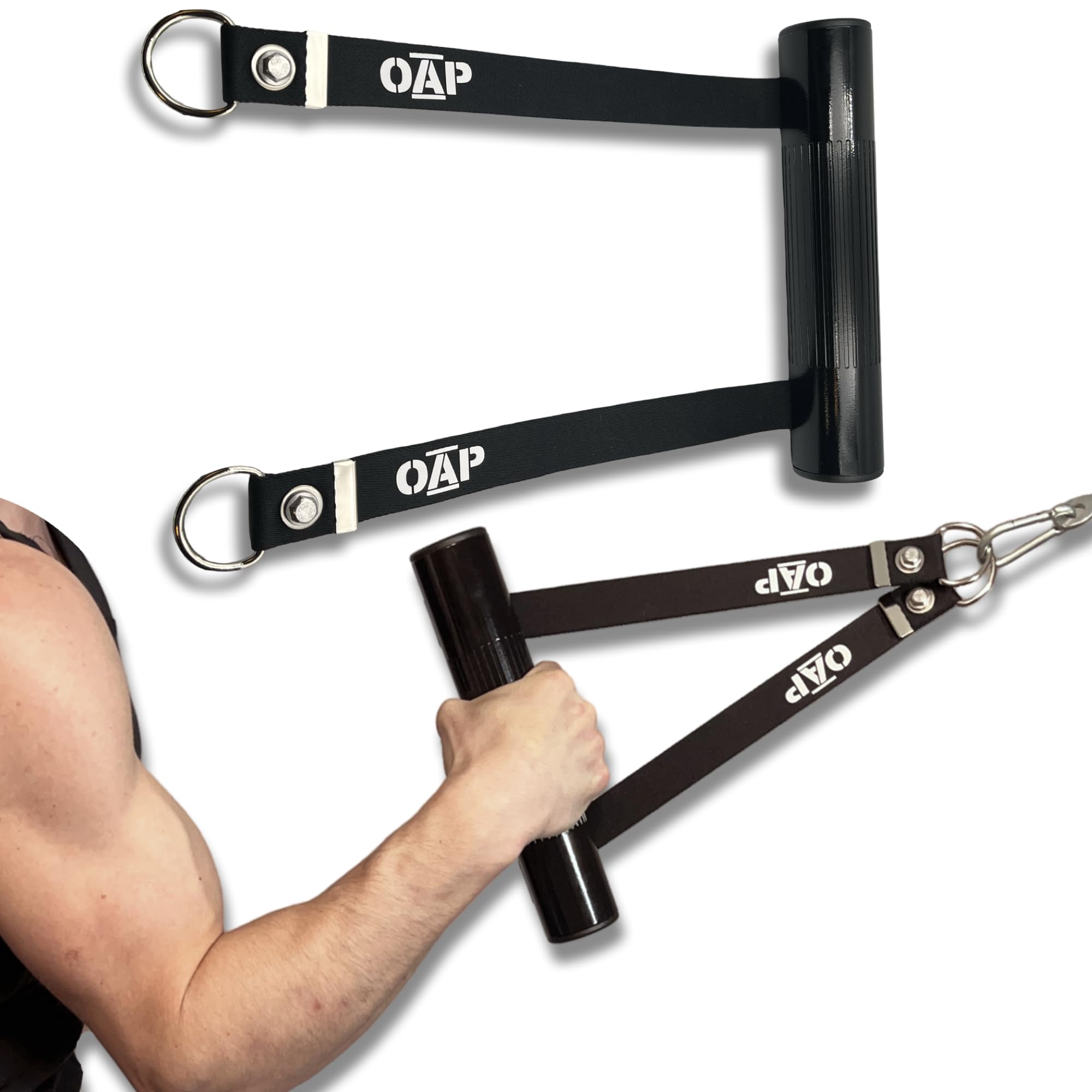 OAP Armwrestling Wrist Wrench, Premium Hand & Unterarmtrainer für Krafttraining, 100% Made in Germany, Befestigung an Kabelzug, Widerstandsband und Loading Pin, stärke Deine Handgelenke