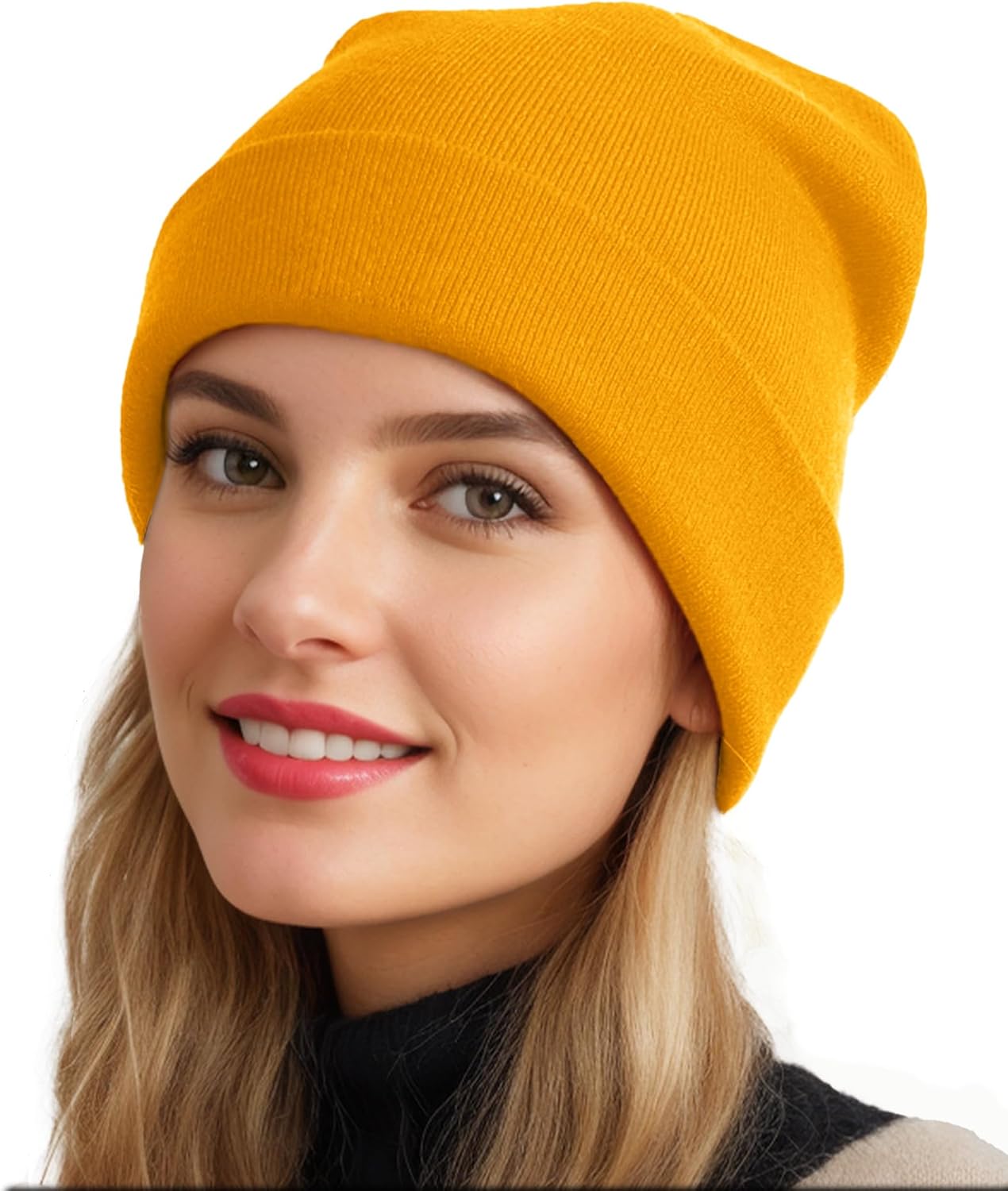 Womens Satin Lined Beanie Wool Knit Cuffed Warm Winter Hats for Women Men Soft Slouchy Silk Lining Beanies Skull Cap - Image 5
