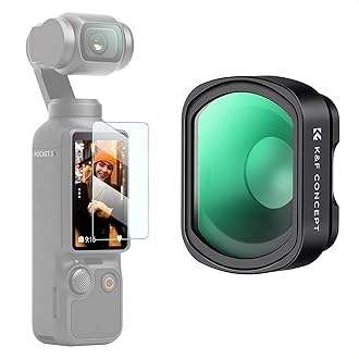 K&F Concept 10X Macro Lens Compatible with DJI Osmo Pocket 3, Close Up Filter HD Macro Photography Lens, Magnetic Attach/Multi-Coated/Optical Glass