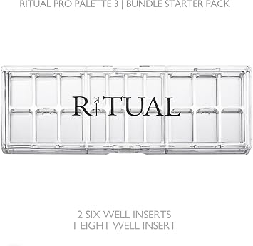 Empty Makeup Palette | 20 Wells | Modular Interchangeable Depotting System | Ritual Pro Palette 3 | Sample Bundle, Lipstick, Creams, Alcohol based makeup and paint, watercolor, Gouache, Acrylic paint