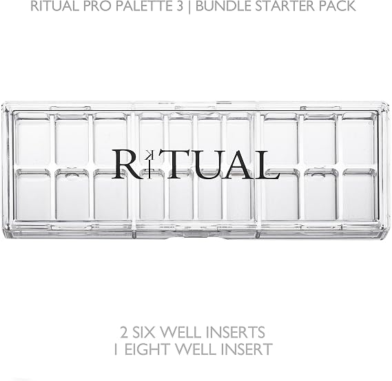 Empty Makeup Palette | 20 Wells | Modular Interchangeable Depotting System | Ritual Pro Palette 3 | Sample Bundle, Lipstick, Creams, Alcohol based makeup and paint, watercolor, Gouache, Acrylic paint