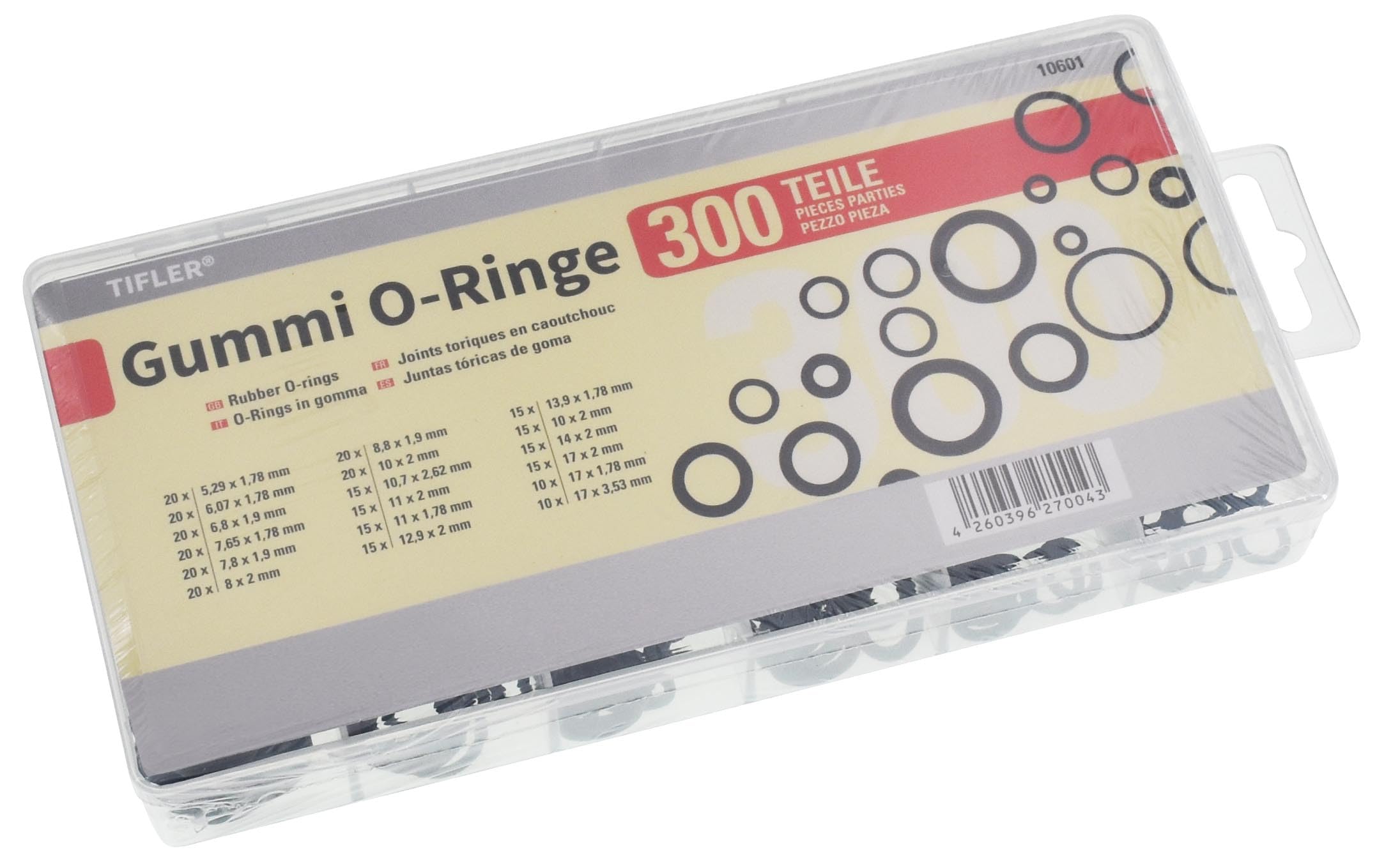 595-teiliges O-Ring Sortiment – NBR Gummidichtringe, 36 Größen (metrisch/SAE), In Box – Für Kfz-Klimaanlagen, Hydraulik & Pneumatik Beschriftete Fächer 595-teiliges O-Ring Sortiment – NBR Gummidichtringe, 36 Größen (metrisch/SAE), In Box – Für Kfz-Klimaanlagen, Hydraulik & Pneumatik Beschriftete Fächer