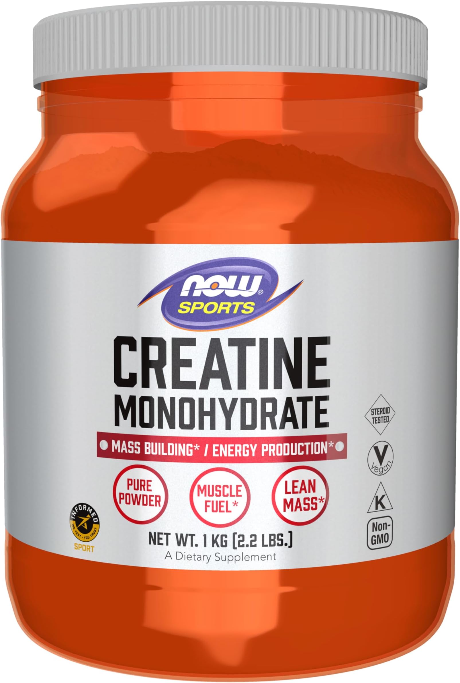 Sports, Creatine Monohydrate Powder, Muscle Fuel*, 2.2 lbs