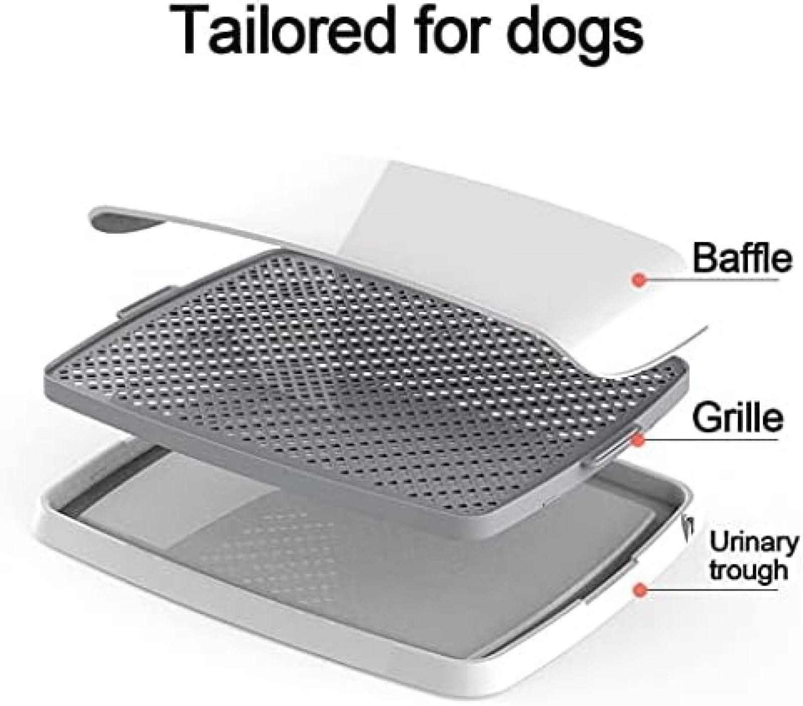 Innovative Hundetoilette, großes Hundetöpfchen, Öffnungs- und Schließdesign, Schnappgriff, maßgeschneidert für Hunde,Braun-63x49cm