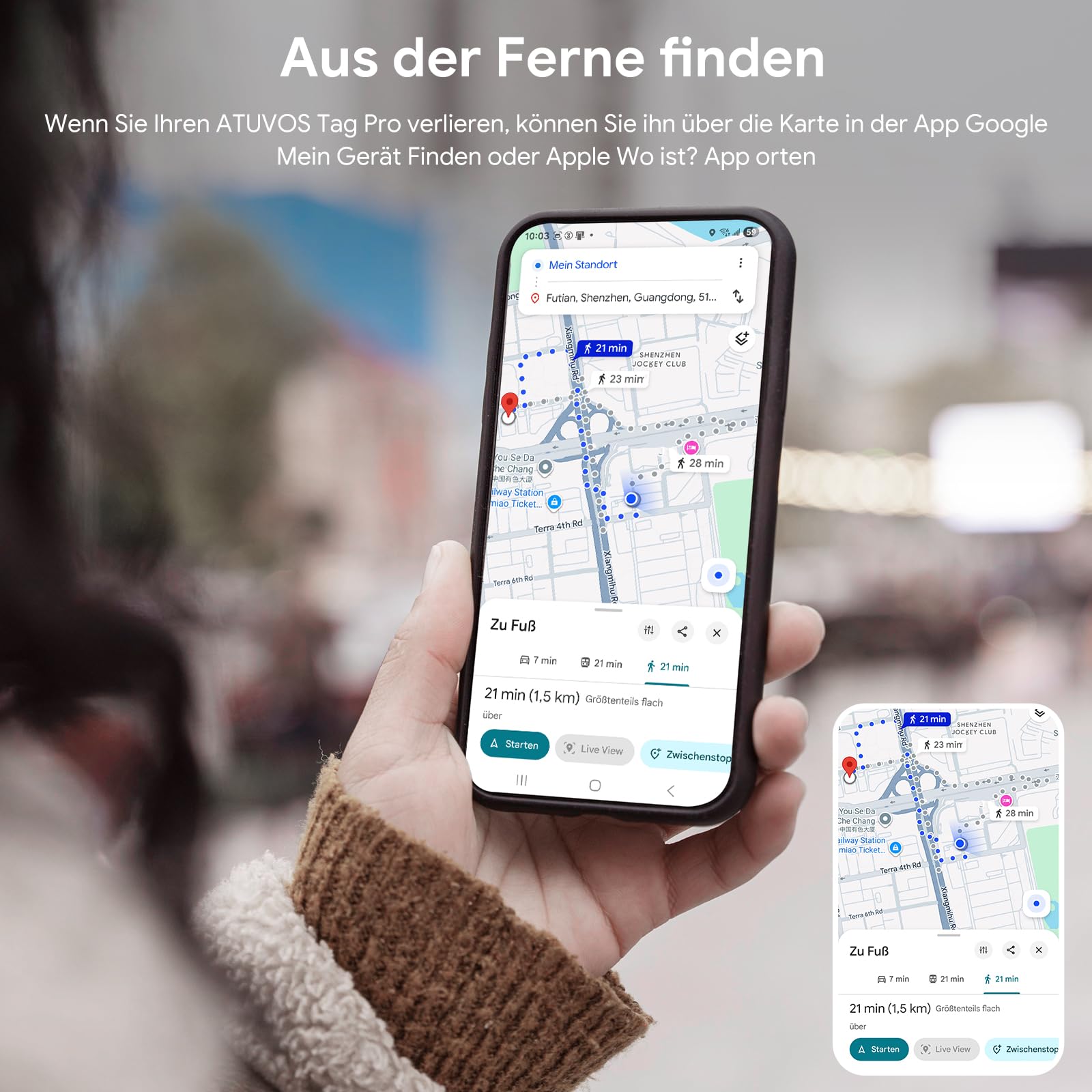 ATUVOS Neu Dual-System Air Tag Karte Pro für Android & iOS, Wiederaufladbarer Wallet Tracker Card Kompatibel mit Google Mein Gerät Finden or Apple Wo ist? App, Gegenstände-Finder, Thin 1.6mm 2er Pack