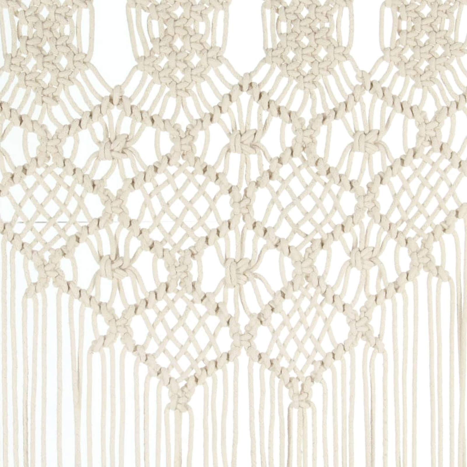 Tidyard Macramé Fait à la Main - Tenture Murale, Rideau Décoratif de Porte et Fenêtre - Fond de Mariage - 140 x 240 cm - Coton