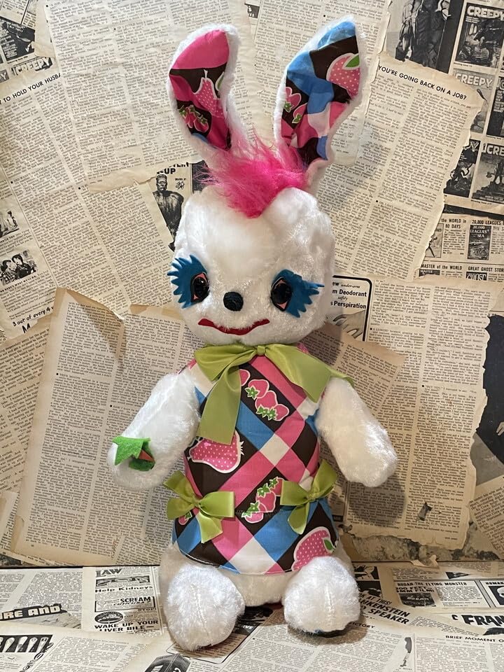 ヴィンテージ ファンシー バニー ぬいぐるみ うさぎ Vintage イースターバニー うさぎ ぬいぐるみ パープル